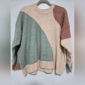 Madewell Cedarbrook Colorblock Wool Blend Women's Sweater NWT 2X